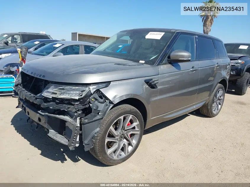 SALWR2SE7NA235431 2022 Land Rover Range Rover Sport Hse Dynamic