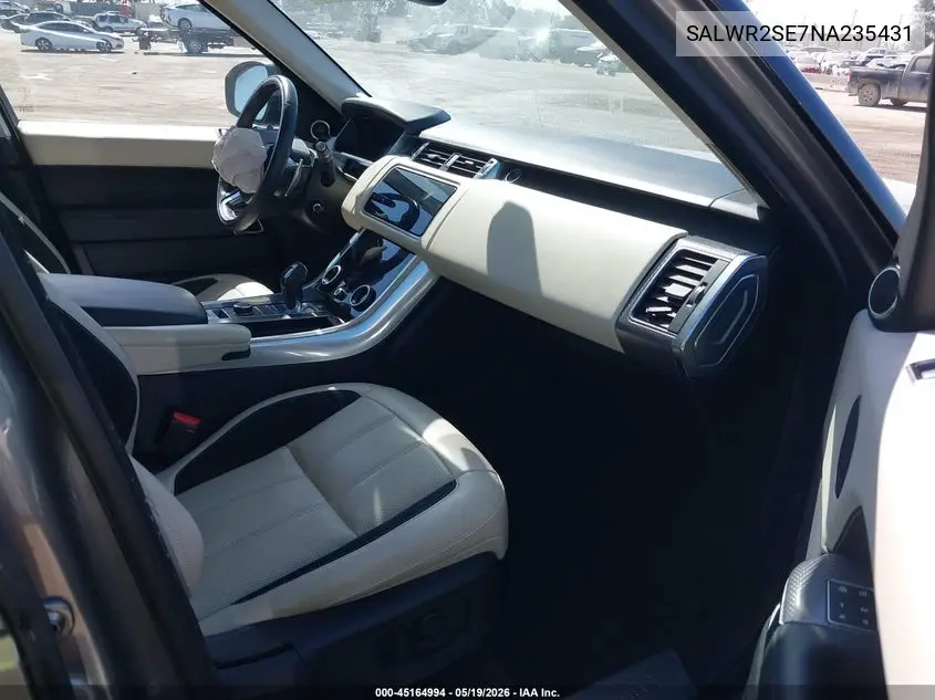 SALWR2SE7NA235431 2022 Land Rover Range Rover Sport Hse Dynamic