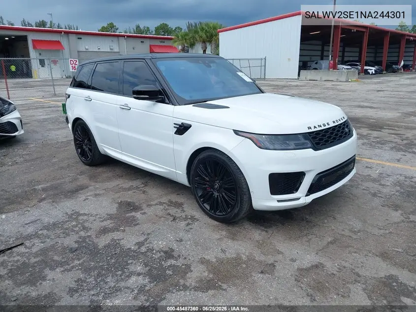 2022 Land Rover Range Rover Sport Autobiography VIN: SALWV2SE1NA244301 Lot: 45487360