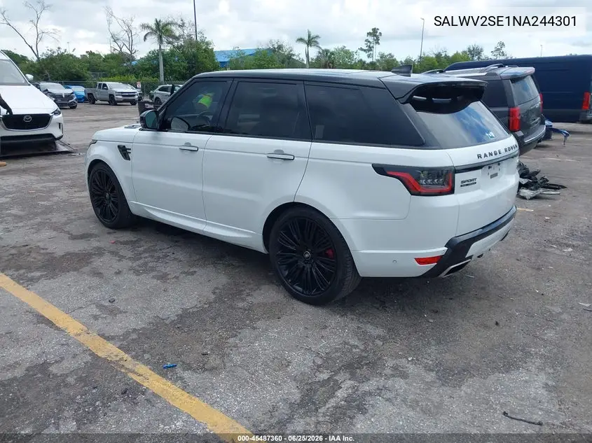 2022 Land Rover Range Rover Sport Autobiography VIN: SALWV2SE1NA244301 Lot: 45487360