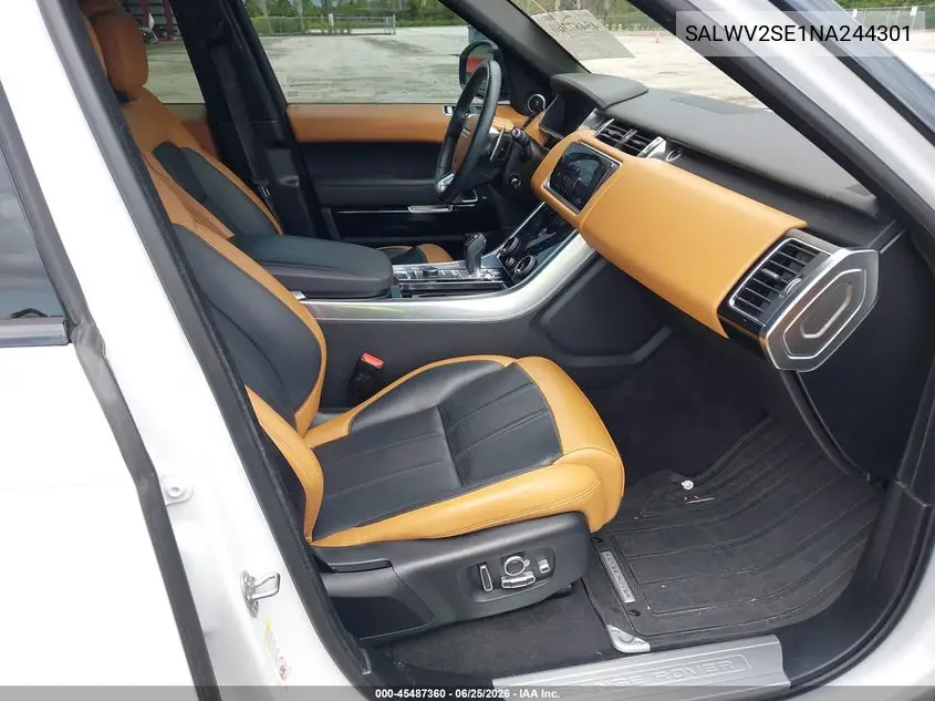 2022 Land Rover Range Rover Sport Autobiography VIN: SALWV2SE1NA244301 Lot: 45487360