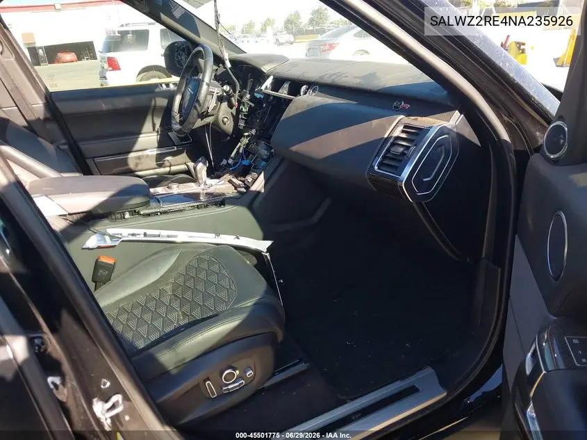 2022 Land Rover Range Rover Sport Svr/Svr Carbon Edition VIN: SALWZ2RE4NA235926 Lot: 45501775