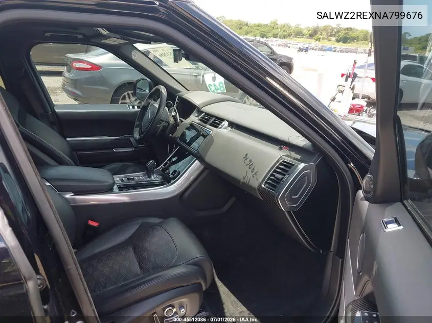 2022 Land Rover Range Rover Sport Svr/Svr Carbon Edition VIN: SALWZ2REXNA799676 Lot: 45512086