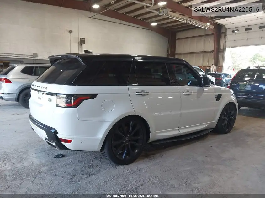 2022 Land Rover Range Rover Sport Hst Mhev VIN: SALWS2RU4NA220516 Lot: 45527098