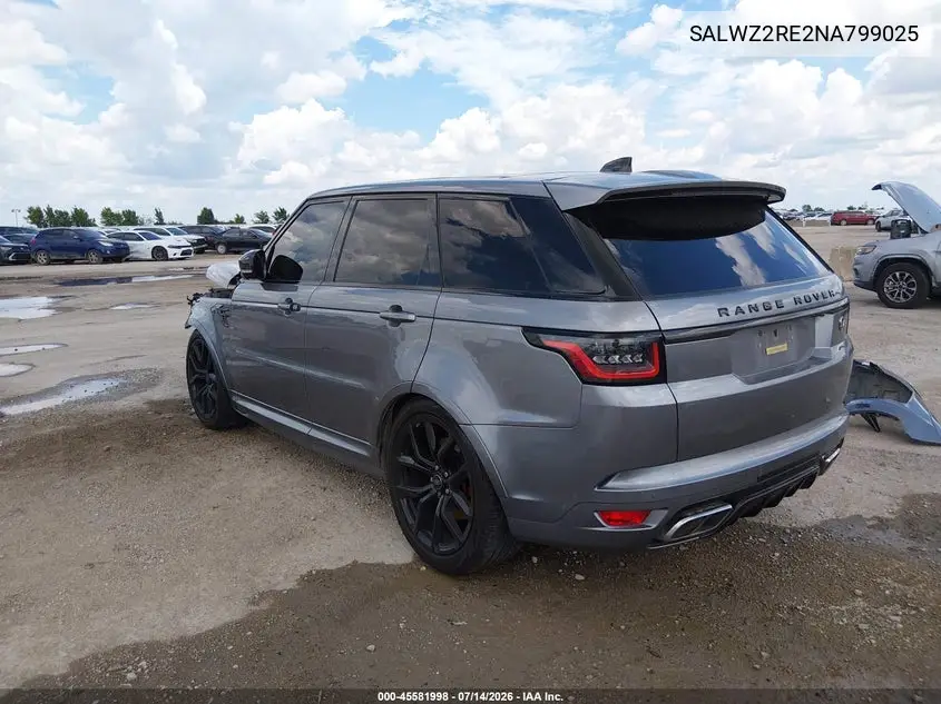 2022 Land Rover Range Rover Sport Svr/Svr Carbon Edition VIN: SALWZ2RE2NA799025 Lot: 45581998