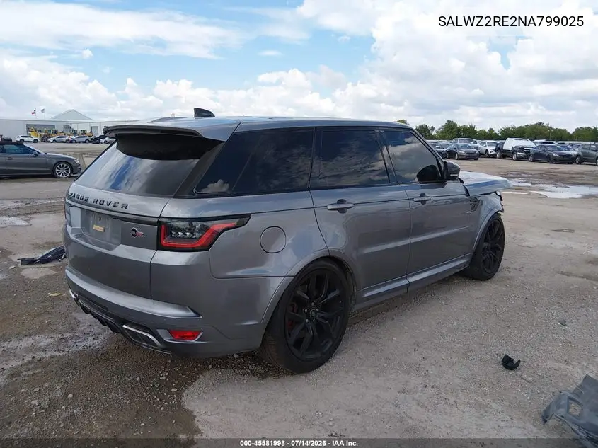 2022 Land Rover Range Rover Sport Svr/Svr Carbon Edition VIN: SALWZ2RE2NA799025 Lot: 45581998
