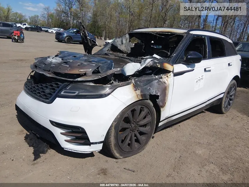 2018 Land Rover Range Rover Velar P380 Se R-Dynamic VIN: SALYL2RV0JA744481 Lot: 44799793