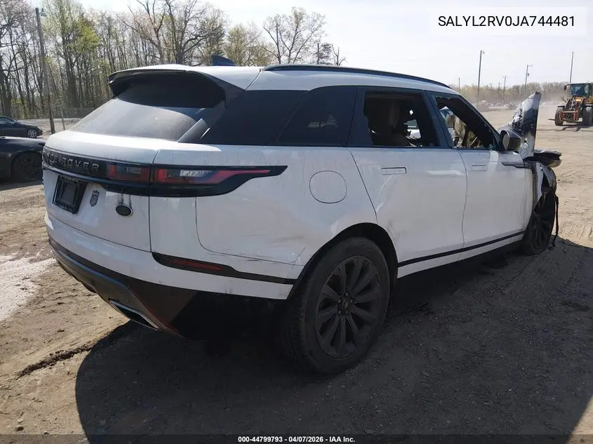 2018 Land Rover Range Rover Velar P380 Se R-Dynamic VIN: SALYL2RV0JA744481 Lot: 44799793
