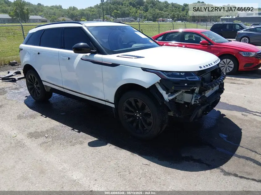 2018 Land Rover Range Rover Velar P380 Se R-Dynamic VIN: SALYL2RV1JA746692 Lot: 45065346