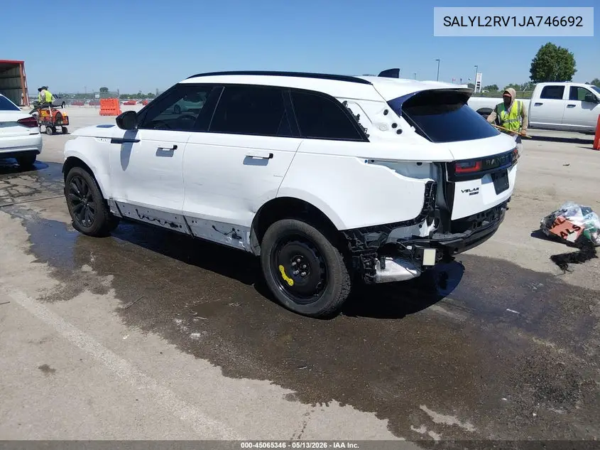 2018 Land Rover Range Rover Velar P380 Se R-Dynamic VIN: SALYL2RV1JA746692 Lot: 45065346