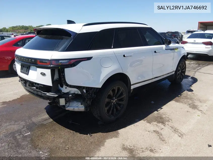 2018 Land Rover Range Rover Velar P380 Se R-Dynamic VIN: SALYL2RV1JA746692 Lot: 45065346