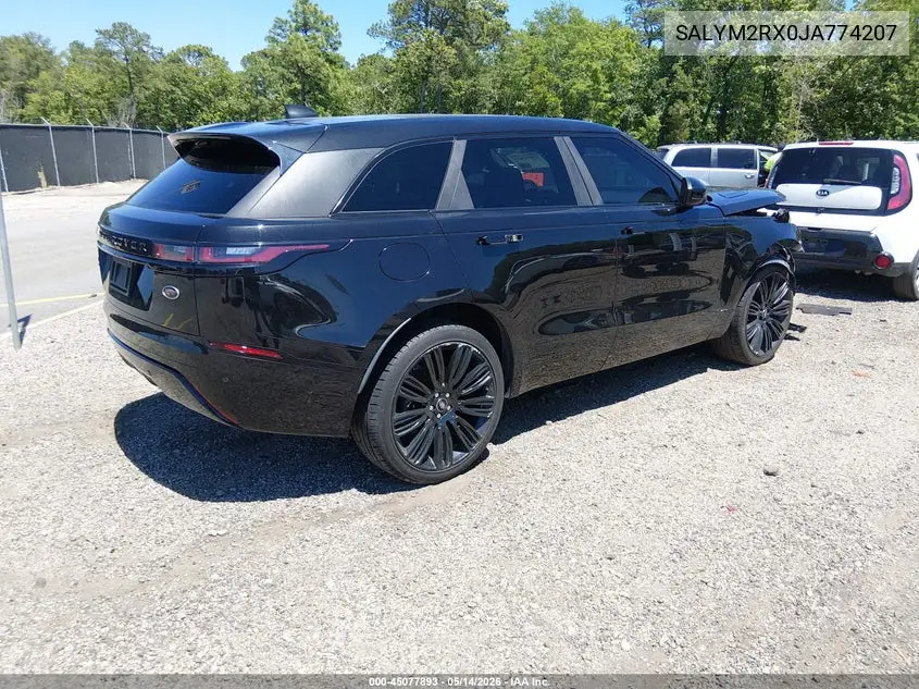 2018 Land Rover Range Rover Velar P250 Hse R-Dynamic VIN: SALYM2RX0JA774207 Lot: 45077893