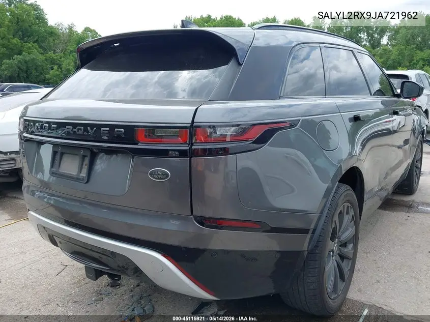 2018 Land Rover Range Rover Velar P250 Se R-Dynamic VIN: SALYL2RX9JA721962 Lot: 45115921