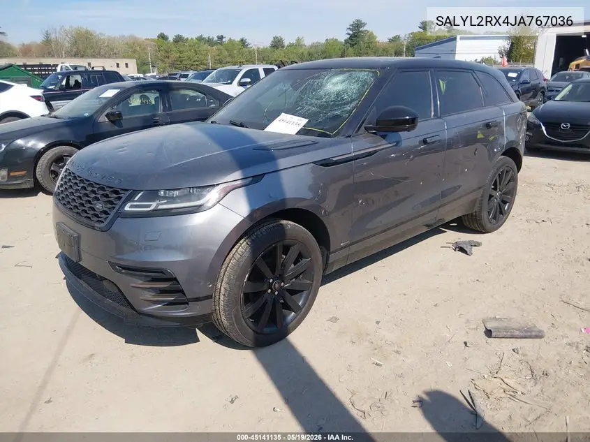 2018 Land Rover Range Rover Velar P250 Se R-Dynamic VIN: SALYL2RX4JA767036 Lot: 45141135