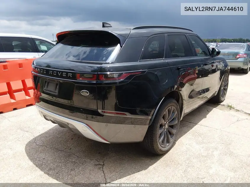 2018 Land Rover Range Rover Velar D180 Se R-Dynamic VIN: SALYL2RN7JA744610 Lot: 45298936