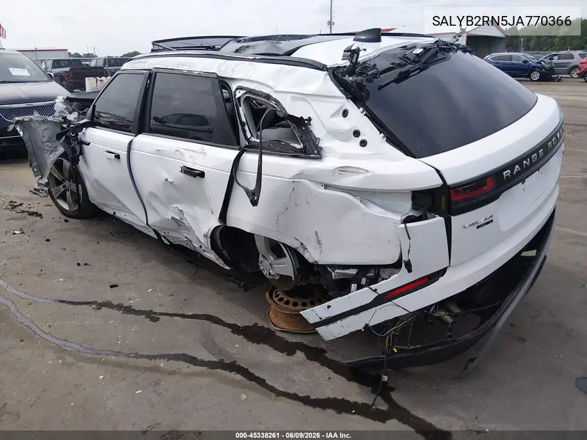 2018 Land Rover Range Rover Velar D180 S VIN: SALYB2RN5JA770366 Lot: 45338261