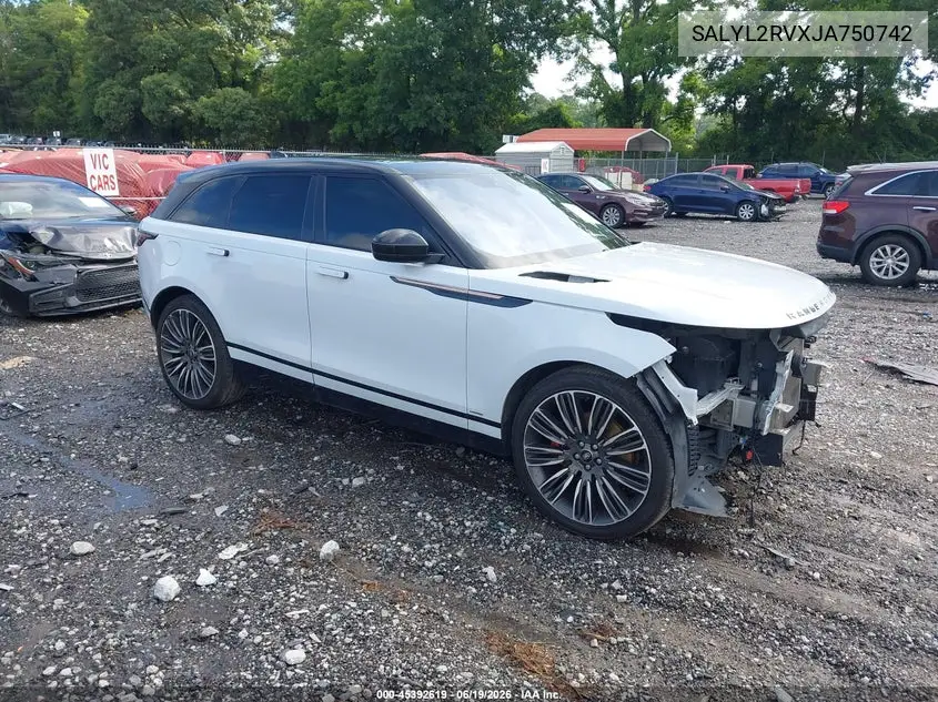 2018 Land Rover Range Rover Velar P380 Se R-Dynamic VIN: SALYL2RVXJA750742 Lot: 45392619