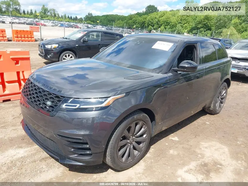 2018 Land Rover Range Rover Velar P380 Se R-Dynamic VIN: SALYL2RV0JA752127 Lot: 45426799