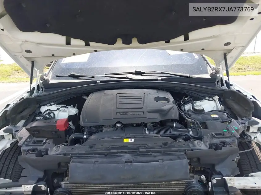 2018 Land Rover Range Rover Velar P250 S VIN: SALYB2RX7JA773769 Lot: 45436015