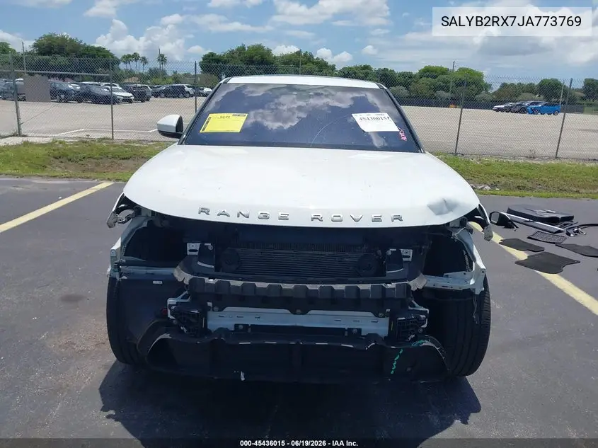 2018 Land Rover Range Rover Velar P250 S VIN: SALYB2RX7JA773769 Lot: 45436015