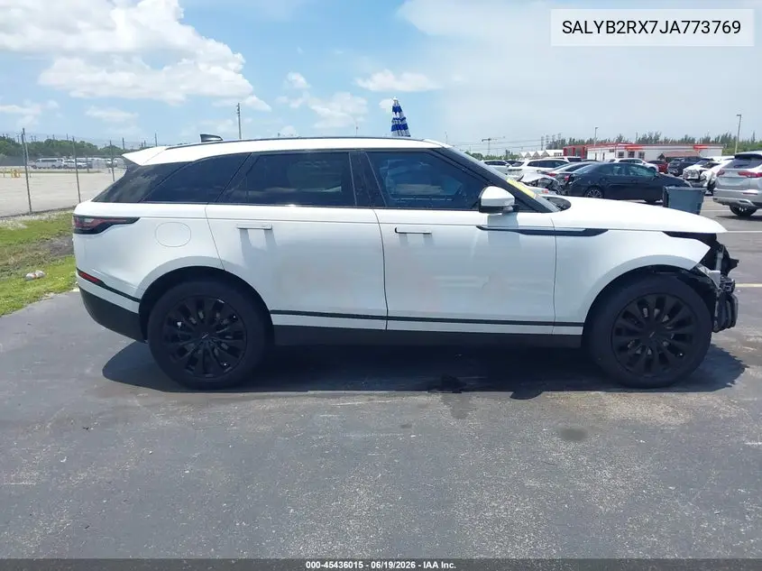 2018 Land Rover Range Rover Velar P250 S VIN: SALYB2RX7JA773769 Lot: 45436015