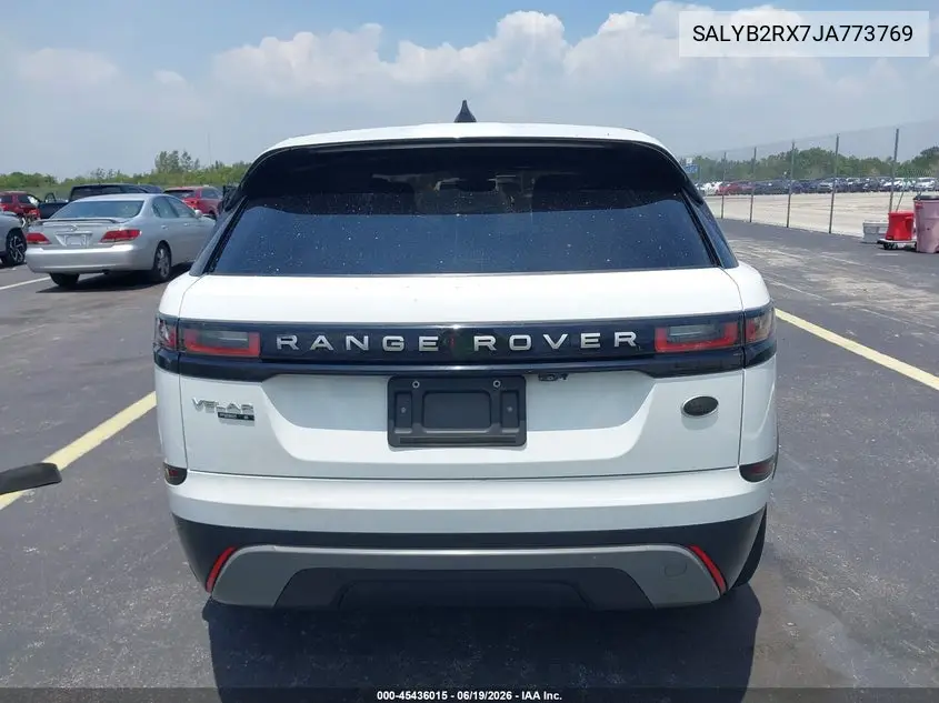 2018 Land Rover Range Rover Velar P250 S VIN: SALYB2RX7JA773769 Lot: 45436015