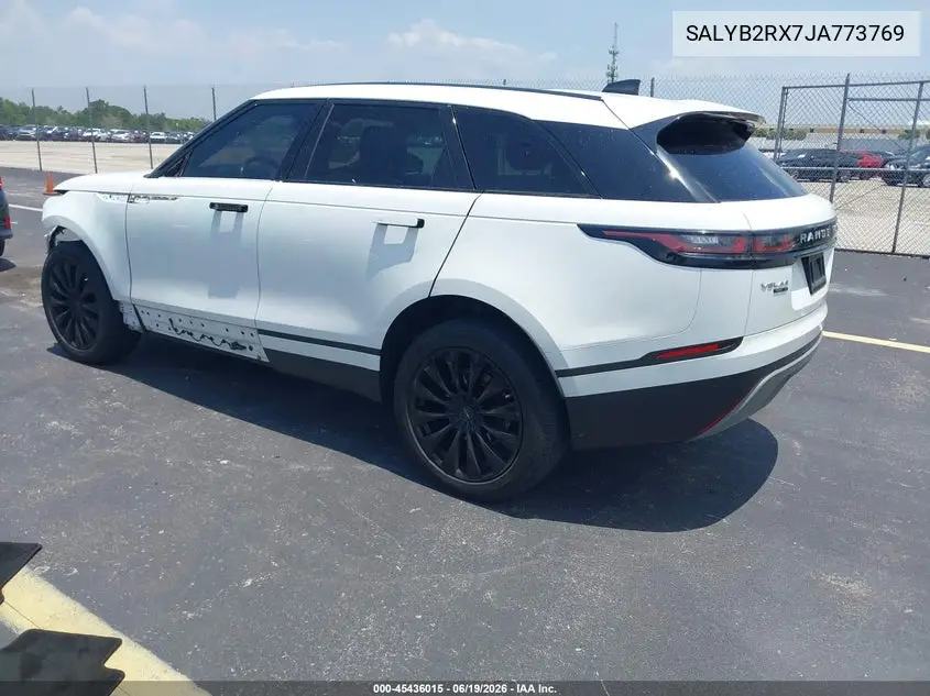 2018 Land Rover Range Rover Velar P250 S VIN: SALYB2RX7JA773769 Lot: 45436015