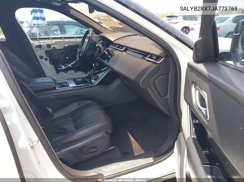 2018 Land Rover Range Rover Velar P250 S VIN: SALYB2RX7JA773769 Lot: 45436015
