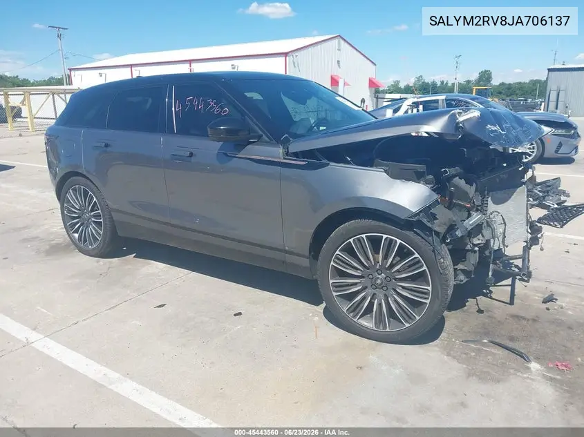 2018 Land Rover Range Rover Velar P380 First Edition/P380 Hse R-Dynamic VIN: SALYM2RV8JA706137 Lot: 45443560