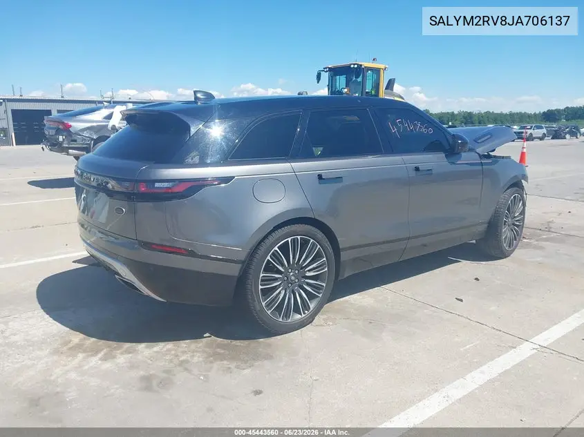 2018 Land Rover Range Rover Velar P380 First Edition/P380 Hse R-Dynamic VIN: SALYM2RV8JA706137 Lot: 45443560