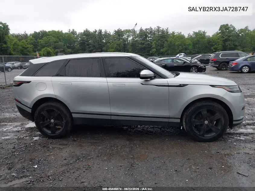 2018 Land Rover Range Rover Velar P250 S VIN: SALYB2RX3JA728747 Lot: 45446874