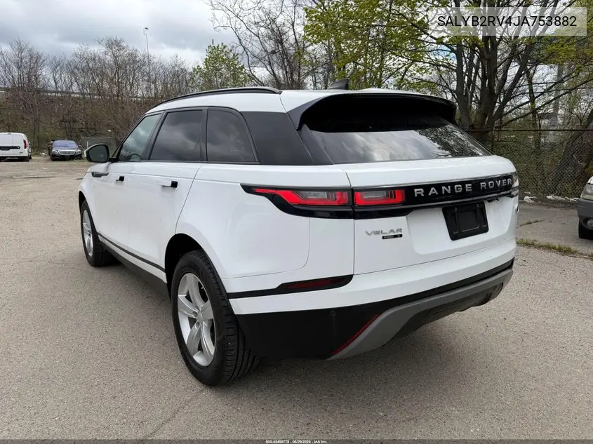 2018 Land Rover Range Rover Velar P380 S VIN: SALYB2RV4JA753882 Lot: 45456778