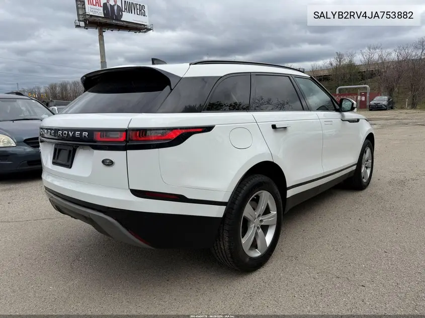 2018 Land Rover Range Rover Velar P380 S VIN: SALYB2RV4JA753882 Lot: 45456778