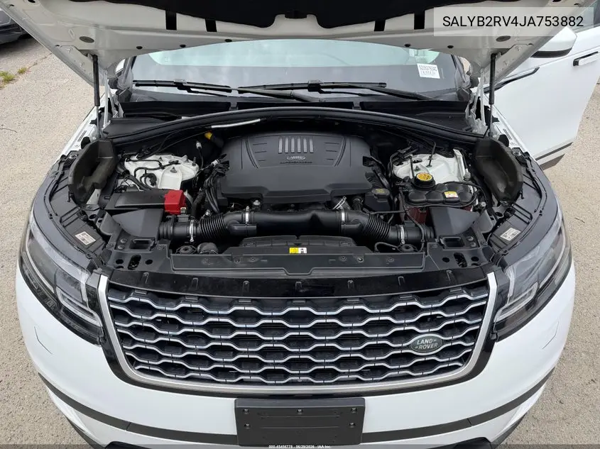 2018 Land Rover Range Rover Velar P380 S VIN: SALYB2RV4JA753882 Lot: 45456778