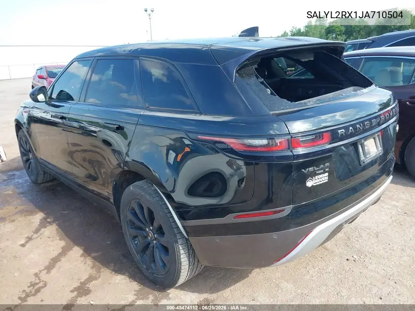 2018 Land Rover Range Rover Velar P250 Se R-Dynamic VIN: SALYL2RX1JA710504 Lot: 45474112