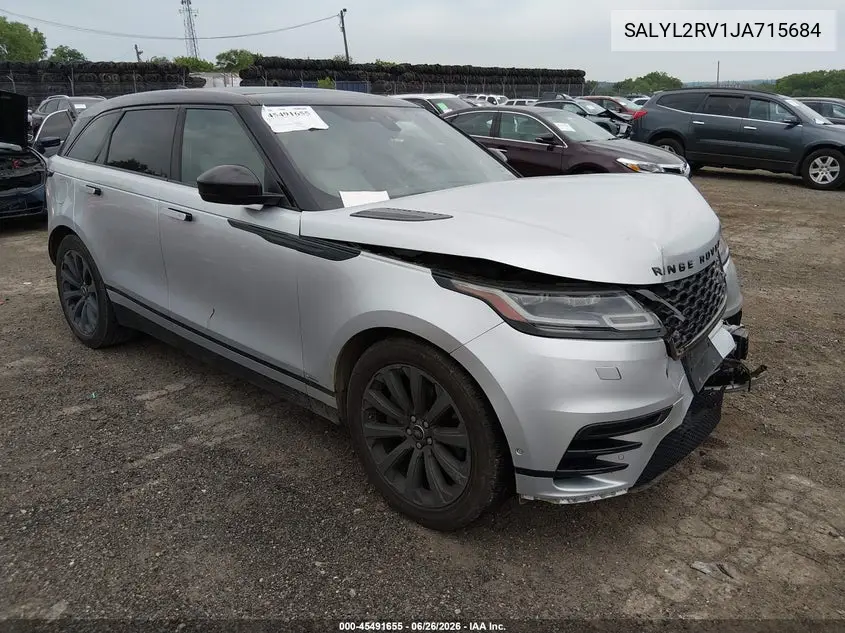 2018 Land Rover Range Rover Velar P380 Se R-Dynamic VIN: SALYL2RV1JA715684 Lot: 45491655