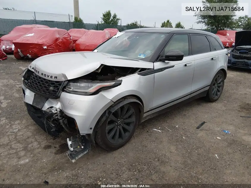 2018 Land Rover Range Rover Velar P380 Se R-Dynamic VIN: SALYL2RV1JA715684 Lot: 45491655