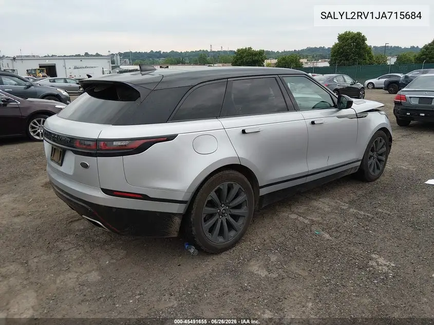 2018 Land Rover Range Rover Velar P380 Se R-Dynamic VIN: SALYL2RV1JA715684 Lot: 45491655