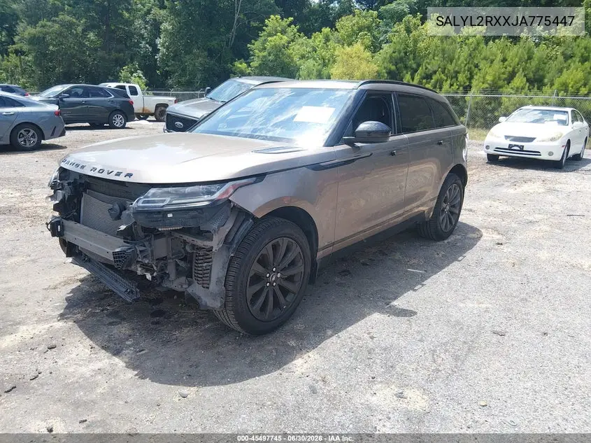 2018 Land Rover Range Rover Velar P250 Se R-Dynamic VIN: SALYL2RXXJA775447 Lot: 45497745