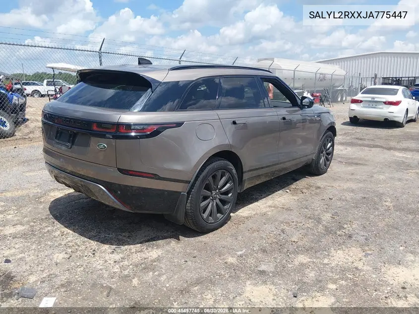 2018 Land Rover Range Rover Velar P250 Se R-Dynamic VIN: SALYL2RXXJA775447 Lot: 45497745