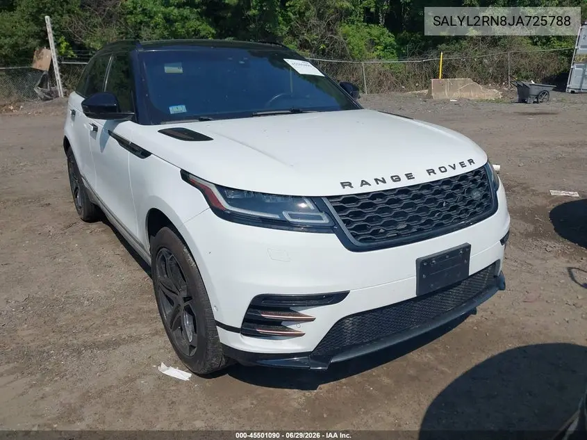 2018 Land Rover Range Rover Velar D180 Se R-Dynamic VIN: SALYL2RN8JA725788 Lot: 45501090