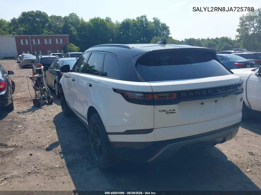 2018 Land Rover Range Rover Velar D180 Se R-Dynamic VIN: SALYL2RN8JA725788 Lot: 45501090