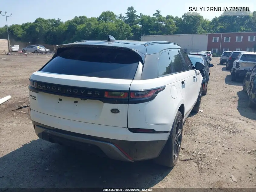 2018 Land Rover Range Rover Velar D180 Se R-Dynamic VIN: SALYL2RN8JA725788 Lot: 45501090
