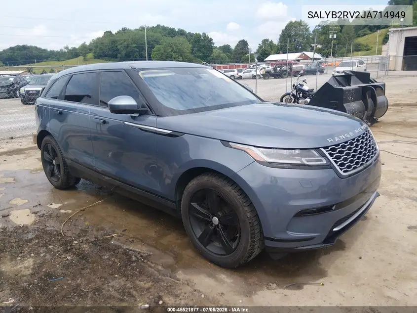 2018 Land Rover Range Rover Velar P380 S VIN: SALYB2RV2JA714949 Lot: 45521877