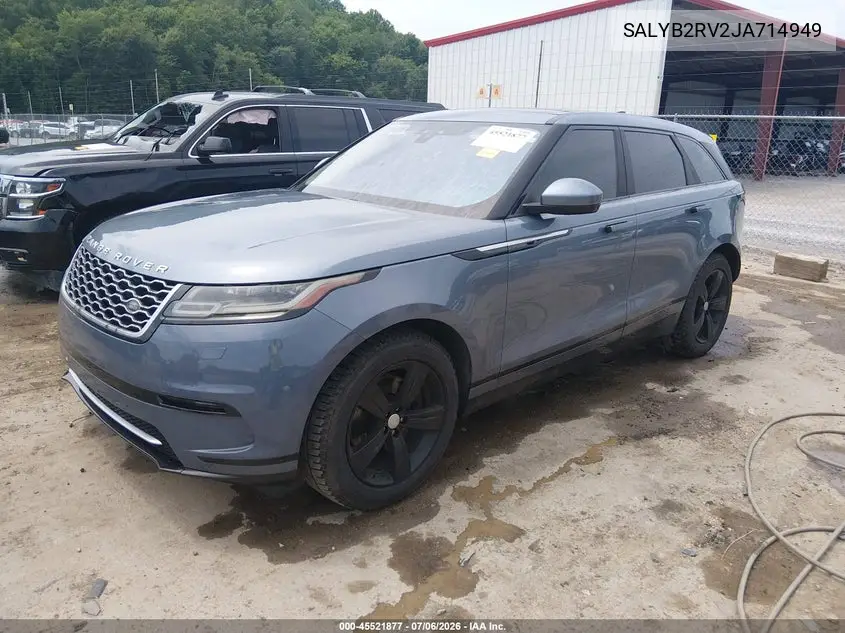 2018 Land Rover Range Rover Velar P380 S VIN: SALYB2RV2JA714949 Lot: 45521877