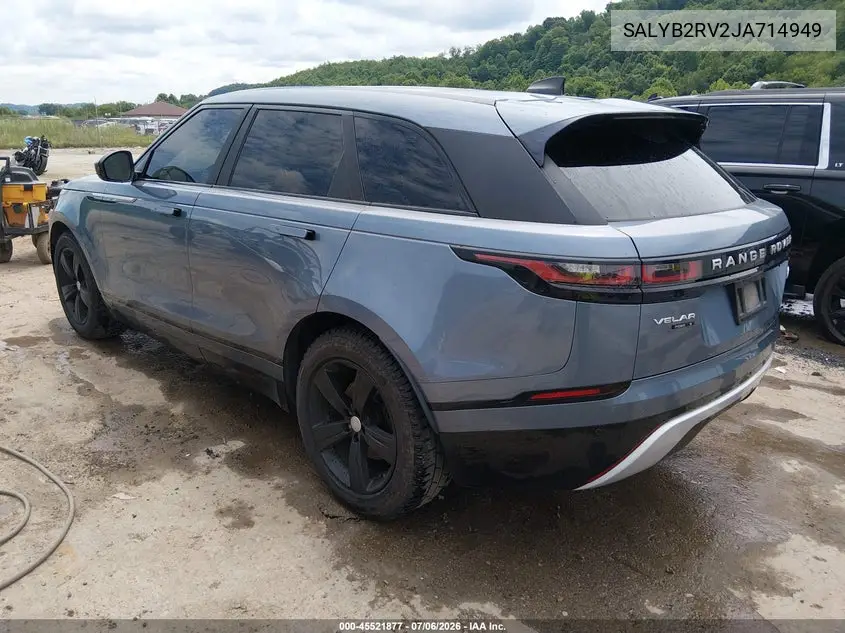 2018 Land Rover Range Rover Velar P380 S VIN: SALYB2RV2JA714949 Lot: 45521877