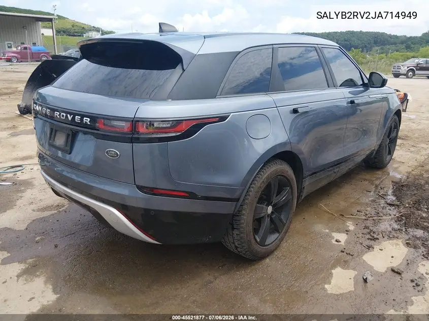 2018 Land Rover Range Rover Velar P380 S VIN: SALYB2RV2JA714949 Lot: 45521877