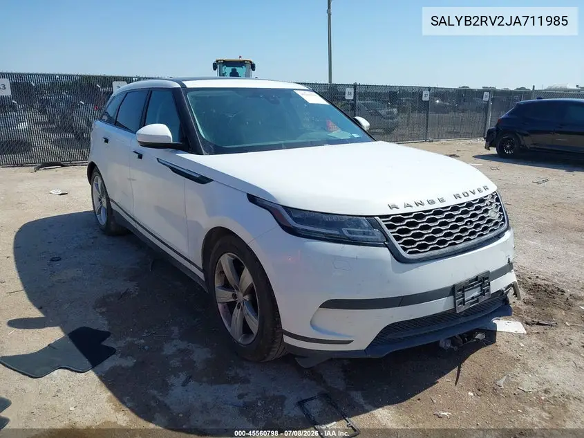 2018 Land Rover Range Rover Velar P380 S VIN: SALYB2RV2JA711985 Lot: 45560798