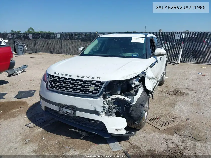 2018 Land Rover Range Rover Velar P380 S VIN: SALYB2RV2JA711985 Lot: 45560798