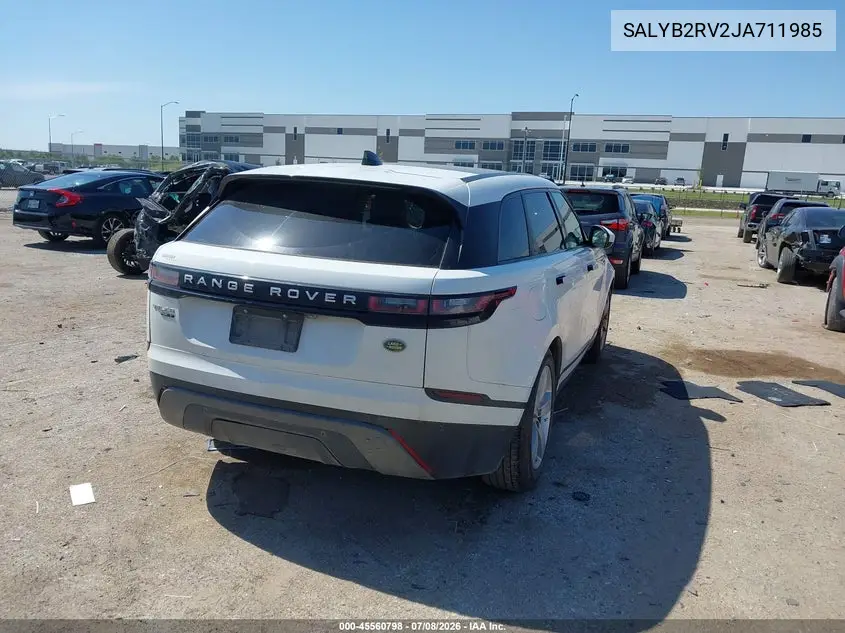 2018 Land Rover Range Rover Velar P380 S VIN: SALYB2RV2JA711985 Lot: 45560798